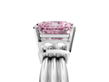 White gold Fancy Pink Radiant  Cut Three-Stone Channel Set Ring with Bar Prongs_76