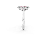 White gold Fancy Pink Radiant  Diamond Cluster Halo Solitaire with Four-Prong Setting_90