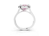 White gold Fancy Pink Radiant  Diamond Cluster Halo Solitaire with Four-Prong Setting_92