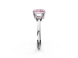 White gold Fancy Pink Radiant  Diamond Three-Stone Ring with Trapezoid Side Stones and Prong Setting_19