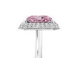 White gold Fancy Pink Radiant  Halo Diamond Engagement Ring with Solitaire Band and Four-Prong Setting_25