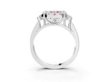 White gold Fancy Pink Radiant  Halo Diamond Engagement Ring with Split Shank and Four-Prong Setting_56