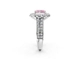 White gold Fancy Pink Radiant  Halo Diamond Engagement Ring with Split Shank and Prong Setting_67