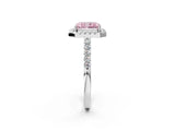 White gold Fancy Pink Radiant  Halo Diamond Pavé Solitaire Ring_47
