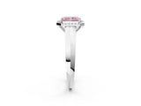 White gold Fancy Pink Radiant  Halo Diamond Ring with Cathedral Band and Four-Prong Setting_51