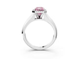 White gold Fancy Pink Radiant  Halo Diamond Ring with Cathedral Band and Four-Prong Setting_52
