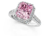 White gold Fancy Pink Radiant  Halo Pavé Diamond Engagement Ring with Four-Prong Setting_27