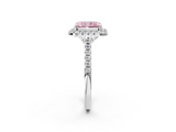 White gold Fancy Pink Radiant  Halo Pavé Diamond Engagement Ring with Four-Prong Setting_5