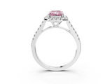 White gold Fancy Pink Radiant  Halo Pavé Diamond Engagement Ring with Four-Prong Setting_6