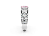 White gold Fancy Pink Radiant  Halo Pave Diamond Engagement Ring with Milgrain Detailing_51