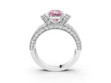 White gold Fancy Pink Radiant  Halo Pave Diamond Engagement Ring with Milgrain Detailing_52