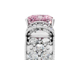 White gold Fancy Pink Radiant  Halo Pave Diamond Engagement Ring with Milgrain Detailing_53