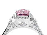 White gold Fancy Pink Radiant  Halo Pave Split Shank Prong Setting Ring_29