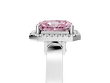 White gold Fancy Pink Radiant  Halo Pave Split Shank Prong Setting Ring_31