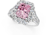 White gold Fancy Pink Radiant  Halo Split Shank Diamond Engagement Ring with Pave Band and Four-Prong Setting_55