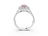 White gold Fancy Pink Radiant  Halo Split Shank Diamond Engagement Ring with Pave Band and Four-Prong Setting_57