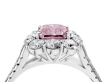 White gold Fancy Pink Radiant  Halo Split Shank Diamond Engagement Ring with Pave Band and Four-Prong Setting_58