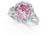 White gold Fancy Pink Radiant  Halo Split Shank Diamond Engagement Ring with Prong Setting_21