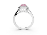 White gold Fancy Pink Radiant  Halo Split Shank Diamond Ring with Four-Prong Setting_35