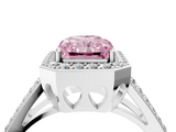 White gold Fancy Pink Radiant  Halo Split Shank Diamond Ring with Four-Prong Setting_36