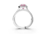 White gold Fancy Pink Radiant  Halo Split Shank Diamond Ring with Pavé Setting_41