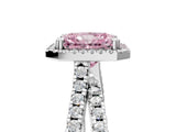 White gold Fancy Pink Radiant  Halo Split Shank Diamond Ring with Pavé Setting_43