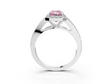 White gold Fancy Pink Radiant  Halo Split Shank Diamond Ring with Prong Setting_23