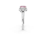 White gold Fancy Pink Radiant  Halo Split Shank Pave Diamond Ring with Petal Prong Setting_85