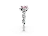 White gold Fancy Pink Radiant  Halo Twist Band Solitaire Ring with Six-Prong Setting_5