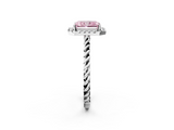 White gold Fancy Pink Radiant  Halo Twisted Band Four-Prong Diamond Ring_22
