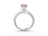 White gold Fancy Pink Radiant  Solitaire Beaded Band Six-Prong Setting_3