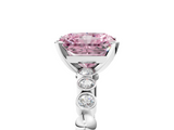 White gold Fancy Pink Radiant  Solitaire Bezel Accent Diamond Engagement Ring with Beaded Band and Four-Prong Setting_29