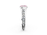 White gold Fancy Pink Radiant  Solitaire Bezel-Set Diamond Ring with Channel-Set Band_39