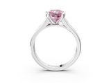 White gold Fancy Pink Radiant  Solitaire Bezel-Set Diamond Ring with Channel-Set Band_40