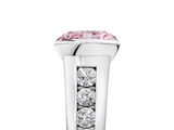 White gold Fancy Pink Radiant  Solitaire Bezel-Set Diamond Ring with Channel-Set Band_42