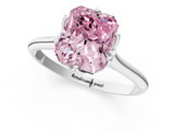 White gold Fancy Pink Radiant  Solitaire Cathedral Diamond Ring with Six-Prong Setting_18