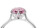 White gold Fancy Pink Radiant  Solitaire Cathedral Diamond Ring with Six-Prong Setting_21