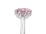 White gold Fancy Pink Radiant  Solitaire Cathedral Diamond Ring with Six-Prong Setting_22
