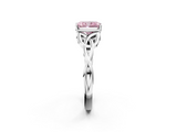 White gold Fancy Pink Radiant  Solitaire Celtic Knot Engagement Ring with Four-Prong Setting_61