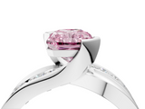 White gold Fancy Pink Radiant  Solitaire Channel-Set Split Shank Ring with Tension Prong Setting_7