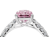 White gold Fancy Pink Radiant  Solitaire Chevron Pave Diamond Engagement Ring with Six-Prong Setting_7