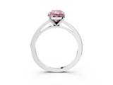 White gold Fancy Pink Radiant  Solitaire Diamond Engagement Ring with Four-Prong Setting on a Classic Band_6