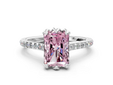 White gold Fancy Pink Radiant  Solitaire Diamond Engagement Ring with Pave Band and Six-Prong Setting_20