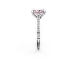 White gold Fancy Pink Radiant  Solitaire Diamond Engagement Ring with Pave Band and Six-Prong Setting_22