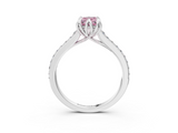 White gold Fancy Pink Radiant  Solitaire Diamond Engagement Ring with Pave Band and Six-Prong Setting_23