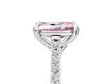 White gold Fancy Pink Radiant  Solitaire Diamond Engagement Ring with Pave Band and Six-Prong Setting_25