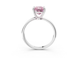 White gold Fancy Pink Radiant  Solitaire Diamond Ring with 4-Prong Setting on a Classic Band_6