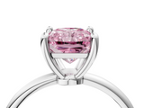 White gold Fancy Pink Radiant  Solitaire Diamond Ring with 4-Prong Setting on a Classic Band_7