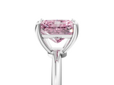White gold Fancy Pink Radiant  Solitaire Diamond Ring with 4-Prong Setting on a Classic Band_8