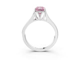 White gold Fancy Pink Radiant  Solitaire Diamond Ring with Cathedral Band and Four-Prong Setting_69